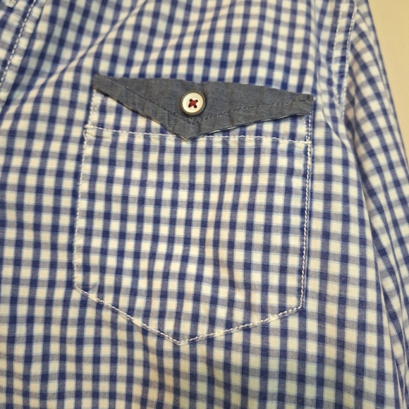Thread & Cloth Small longsleeve blue gingham button-up - Picture 4 of 8